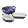 Ceramique, Mixed Baking Dish Set Dark Blue 4 Piece, small 1