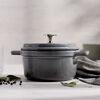 La Cocotte, Gryta 16 cm / 1,25 l, Rund, Grafitgr&aring;, Gjutj&auml;rn, small 3