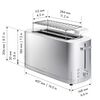 2 LONG SLOTS TOASTER WITH BUN WARMER - SILVER, small 2