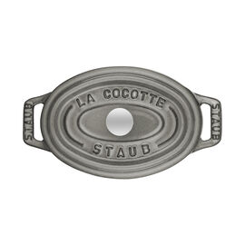 Mini Cocotte 11 cm, Ovale, Gris graphite, Fonte