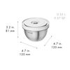 Fresh & Save BOWLS, Set di ciotole sottovuoto S/M/L / 6-pz., acciaio inox, bianco-acciaio, small 14
