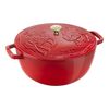 La Cocotte, 5 qt, Essential French Oven with Horse Lid, Cherry, small 1