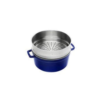 D&ouml;k&uuml;m Tencere Buharlı Pişirici ile | Koyu Mavi | 26 cm | 5,25 l | yuvarlak,,large 2