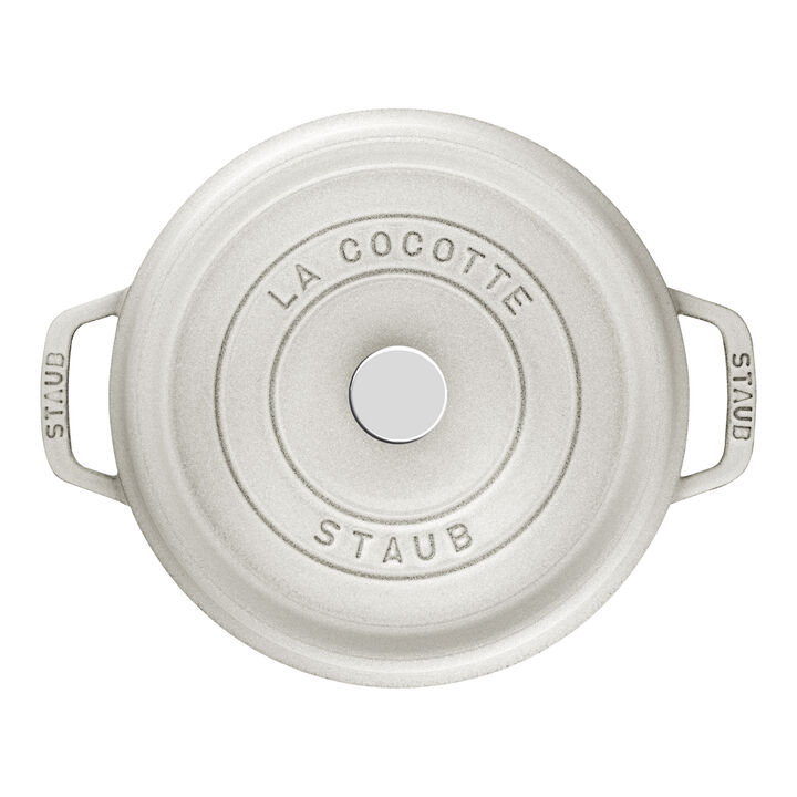 Cast Iron, 7 qt, Round, Dutch Oven, White Truffle, large 4