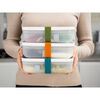 Fresh & Save, Vakuum set lunchboxar, 6-st/L, Semitransparent-Gr&aring;/ Blandade f&auml;rger, Plast, small 4