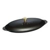 Specialities, Ofenform mit Deckel 31 cm, oval, Schwarz, Gusseisen, small 1