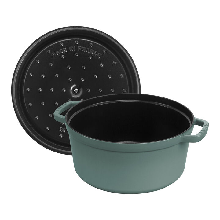 La Cocotte, 5.25 l cast iron round Cocotte, eucalyptus, large 3