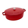 La Cocotte, 6 l cast iron oval Wide Oval Dutch Oven, cherry, small 1