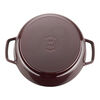 Cast Iron, 6 qt, Pig, Cochon Shallow Wide Round Dutch Oven, Grenadine, small 3