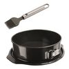 Tortiera & pennello da pasticceria, 2-pz. / 20/26 cm, argento, Acciaio Inossidabile, small 1