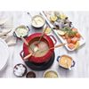 Specialities, Fondue Set 16 cm, rund, Kirsch-Rot, Gusseisen, small 3