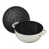 La Cocotte, Cocotte fiocco di neve rotonda - 24 cm, tartufo bianco, small 10
