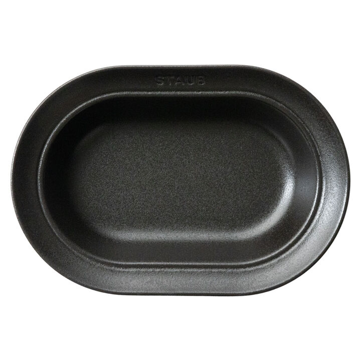 Dining Line, オーバルプレート 25 cm, セラミック, ブラック, large 3