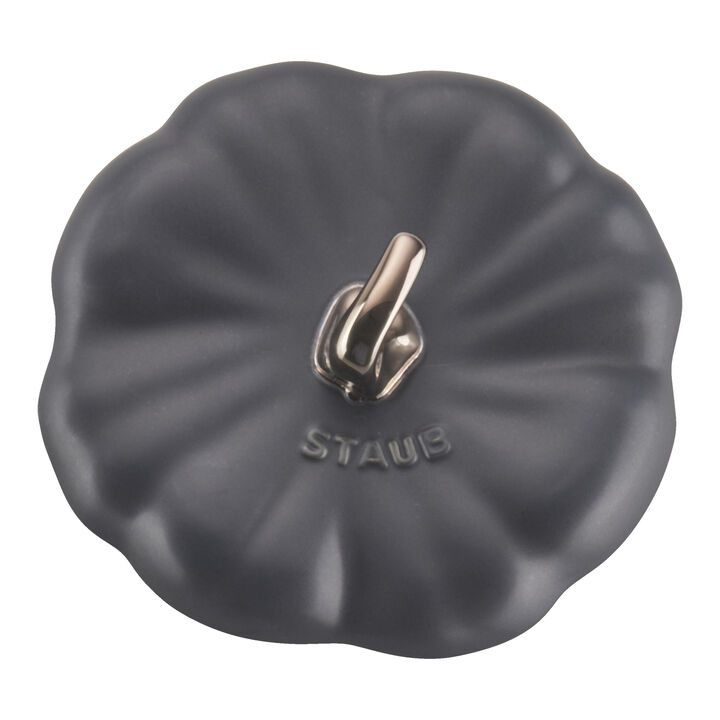 Stoneware, 0.75 qt, Pumpkin, Petite Dutch Oven, Matte Black, large 4