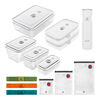 Fresh & Save, Vakuum XL startset, 20-st/ S/M/L, Gr&aring;/Vit/ Semitransparent-Gr&aring;, Plast, small 1