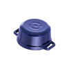 Cast Iron, 0.25 qt, Mini Round Dutch Oven, Dark Blue, small 4