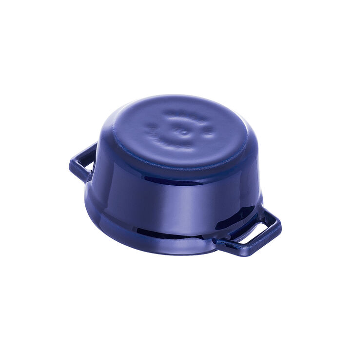 Cast Iron, 0.25 qt, Mini Round Dutch Oven, Dark Blue, large 4