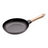 Pans, Bakpan met houten handvat 24 cm, Zwart, small 1
