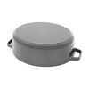 Cast Iron, 6.25 qt, Wide Oval Dutch Oven, Graphite Grey, small 5