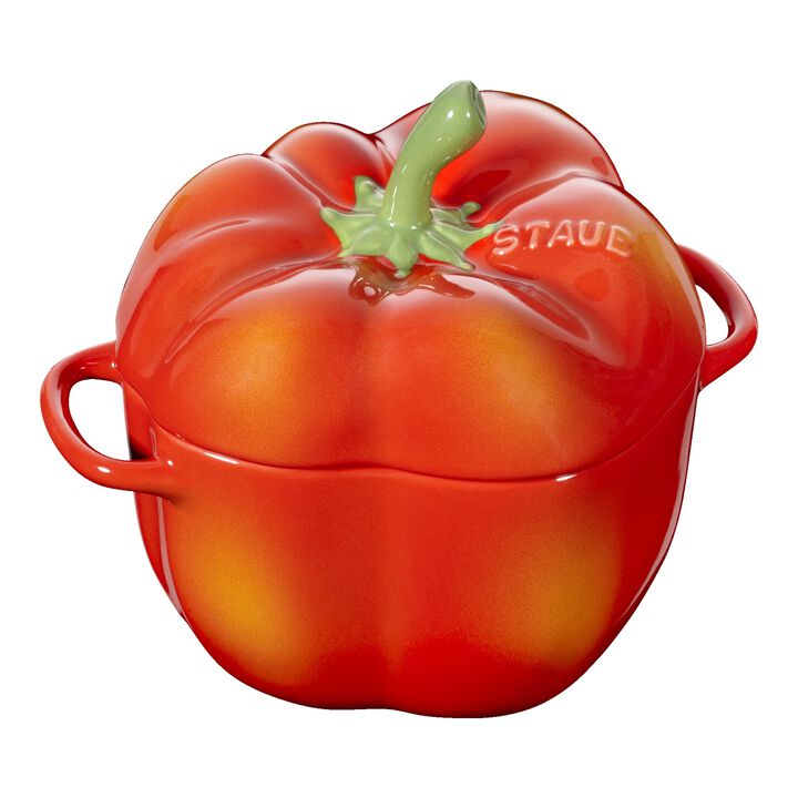 Ceramique, Cocotte 11 cm, Paprika, Orange-Rot, Keramik, large 1