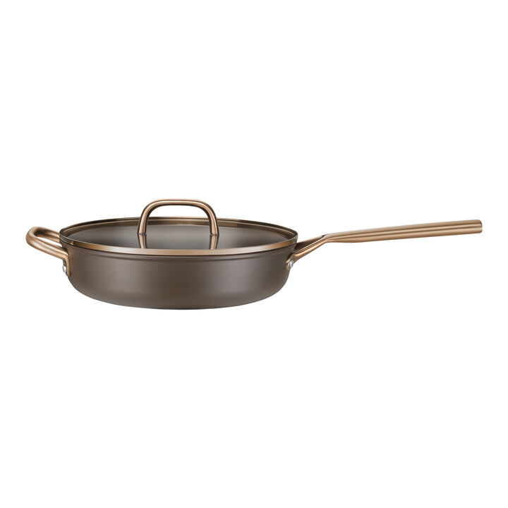 Milano, Tegame con coperchio in vetro - 28 cm, alluminio, CERAFORCE Titanium, large 2