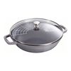 Specialities, Wok mit Glasdeckel 30 cm, rund, Graphit-Grau, Gusseisen, small 1