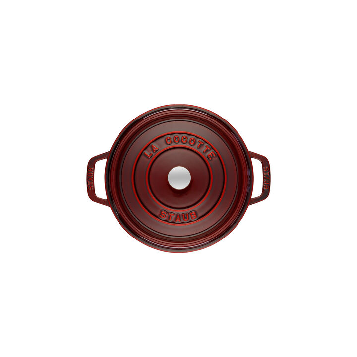Cast Iron, 7 qt, Round, Dutch Oven, Grenadine - Factory Second, large 4