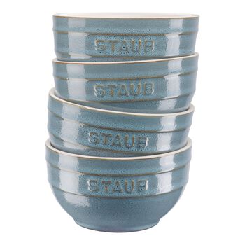 Kase Seti | seramik | 14 cm / 4-par&ccedil;a | Antik Turkuaz,,large 1