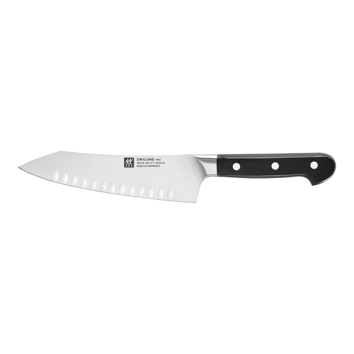 Pro, 7-inch Rocking Santoku Knife, Hollow Edge , large 1
