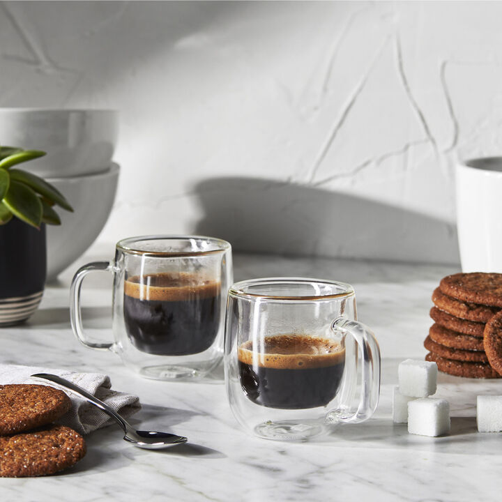 Sorrento Plus Double Wall Glassware, 2-pc Espresso Glass Mug Set, Double Wall , large 4
