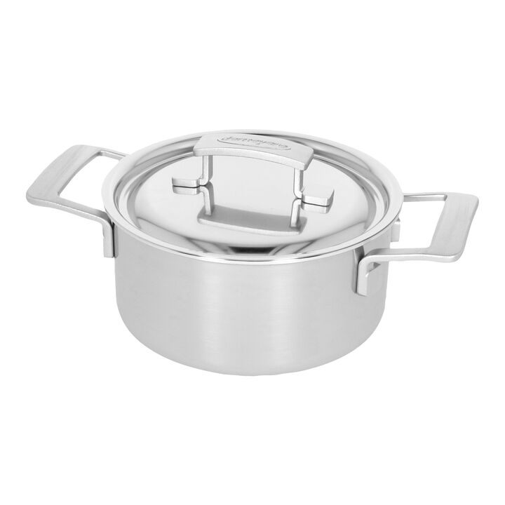 Industry 5, 18 cm 18/10 Stainless Steel Stew pot with lid silver, large 2