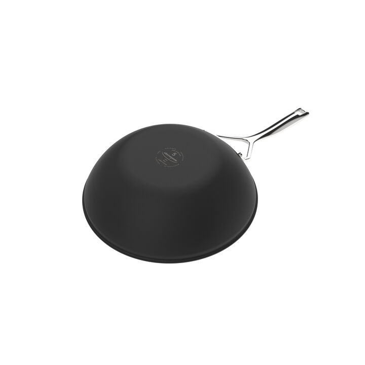 Black 5, 12-inch, 18/10 Stainless Steel, Wok, Silver-Black, large 4