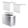 ENFINIGY, Set de grille-pain, grille pour sandwichs & viennoiserie, 4-pcs., argent / blanc, Acier, small 1