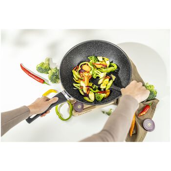 Wok Tava | Al&uuml;minyum | Siyah | 28 cm,,large 3