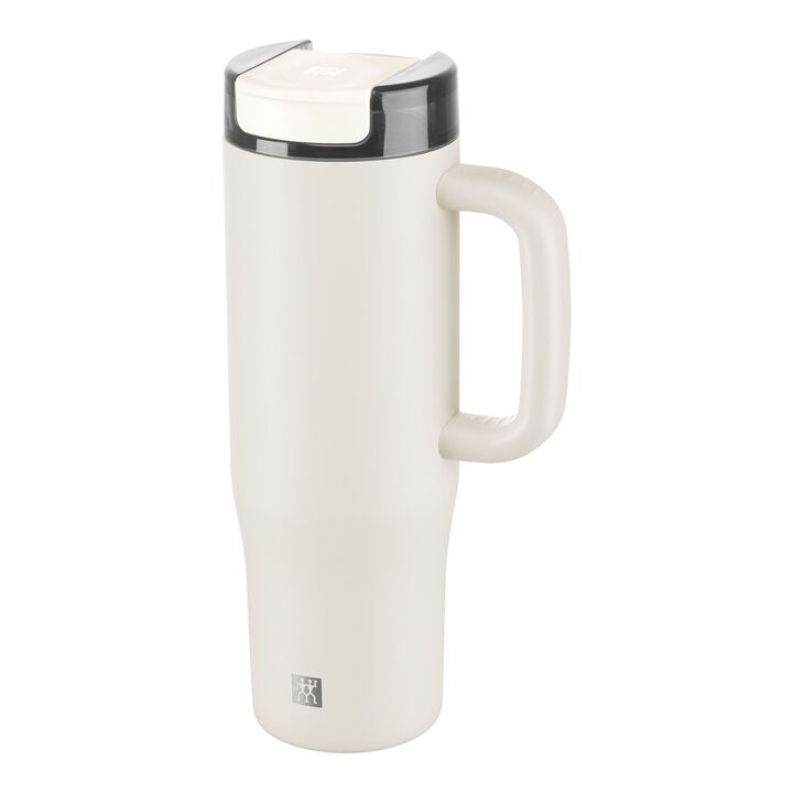 Thermo Plus, Thermo Straw Tumbler, 900 ml, Stainless steel, cream, large 1