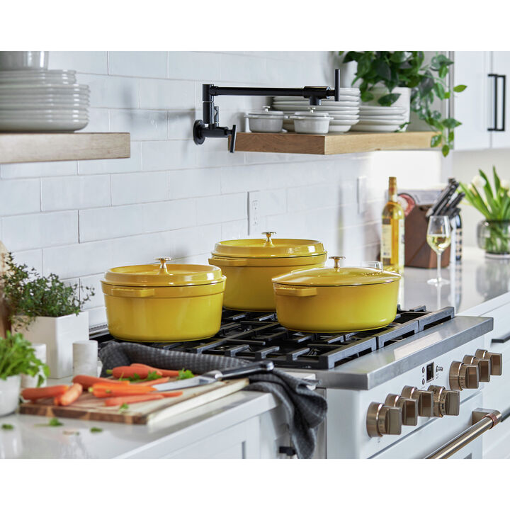 La Cocotte, Cocotte 26 cm, rund, Citron, Gusseisen, large 2