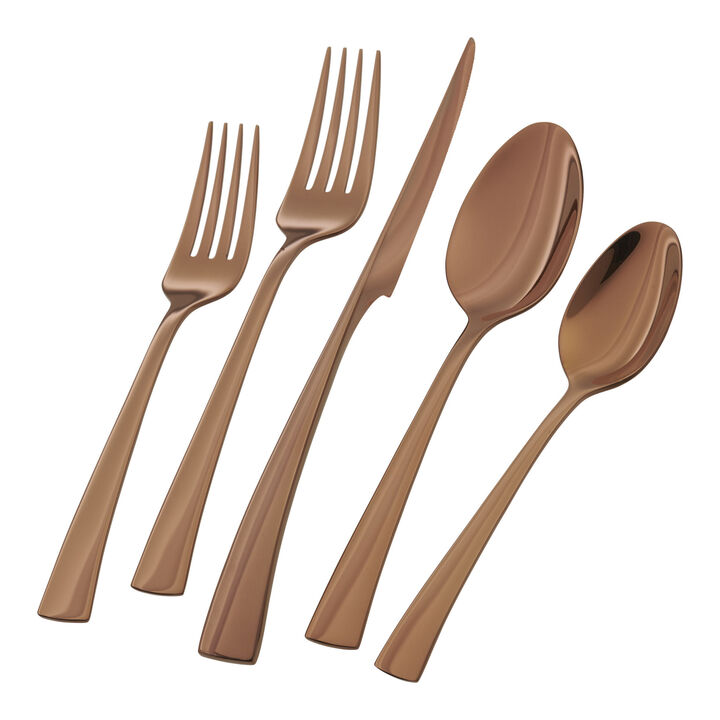 Bellasera, 20 Piece Flatware Set polished, rose, large 1
