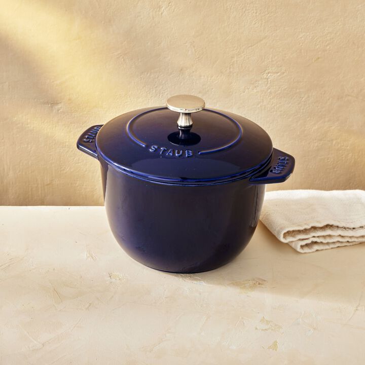 Cast Iron, 1.5 qt, Petite French Oven, Dark Blue, large 3