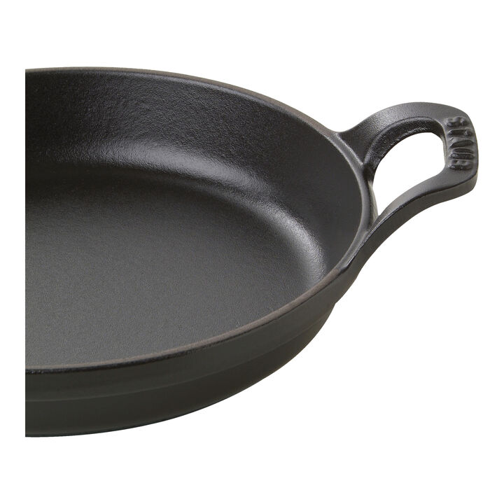 Cast Iron, 6-inch, Round, Gratin Baking Dish, Matte Black, large 2