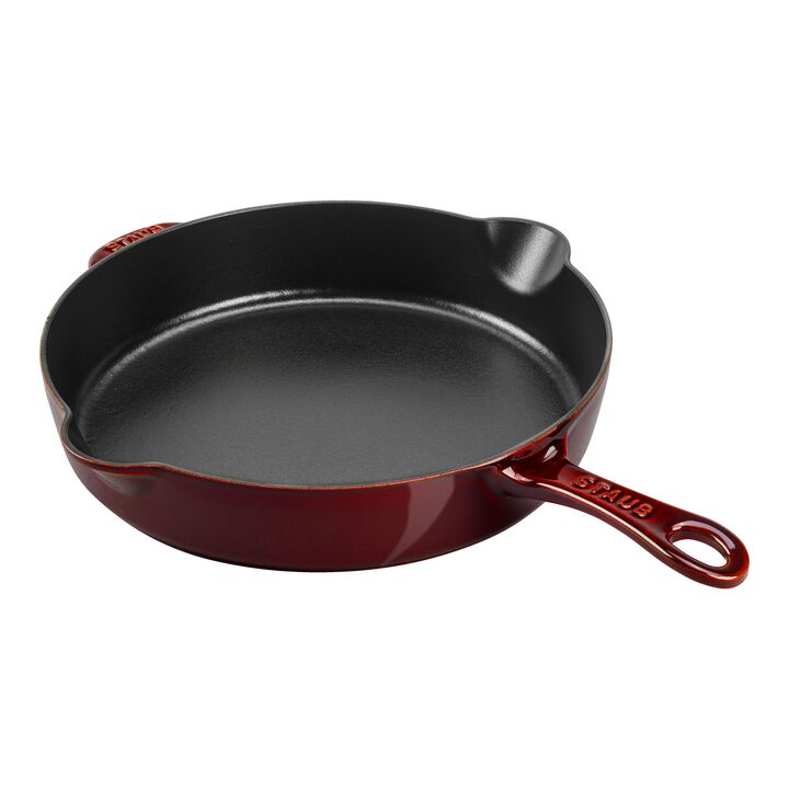 Cast Iron, 11-inch, Traditional Deep Skillet, Grenadine, large 1