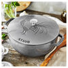 Cast Iron, 3.75 qt, Essential French Oven Rooster Lid, Graphite Grey, small 3