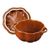 Stoneware, 0.5 qt, Pumpkin, Petite Dutch Oven, Burnt Orange, small 3