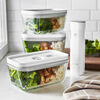 Fresh & Save, Vacu&uuml;mpompset + 4 L dozen, 5-delig, glas, small 2