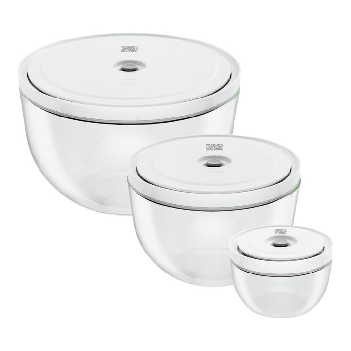 FRESH & SAVE VACUUM GLASS BOWLS EXPANDER SET S/M/L 6PC, large 1