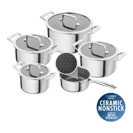 Bater&iacute;a de cocina 5-pzs, 18/10 Acero inoxidable