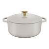 Bellamonte, Cocotte 22 cm, Rond(e), Blanc ivoire, Fonte, small 2