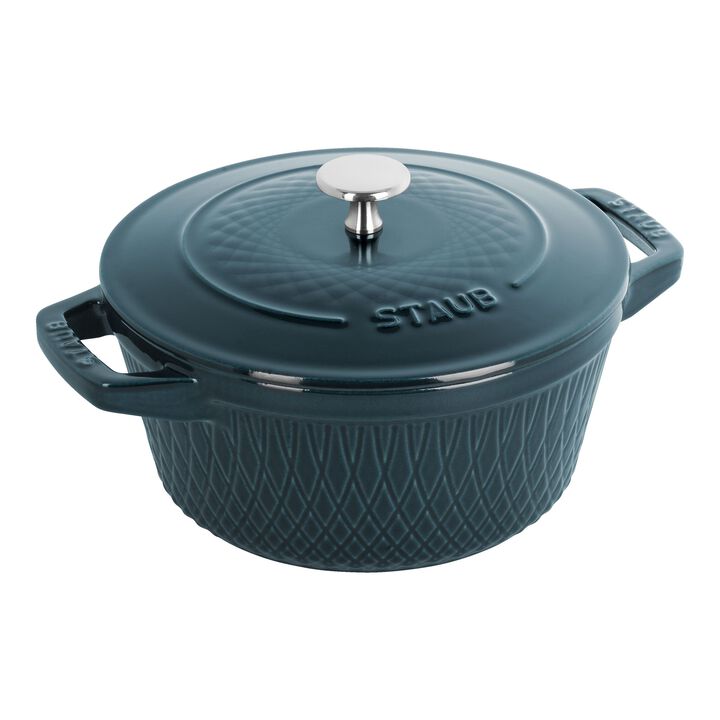 La Cocotte, Cocotte twister 20 cm, Rond(e), La Mer, Fonte, large 1