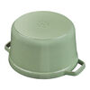 La Cocotte, 4.75 l cast iron round tall cocotte, sage, small 4