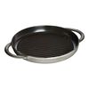 Cast Iron, 10-inch, Round Double Handle Pure Grill, Graphite Grey, small 1