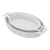 Stoneware, 2-pc, Oval Baking Dish Set, White, small 3